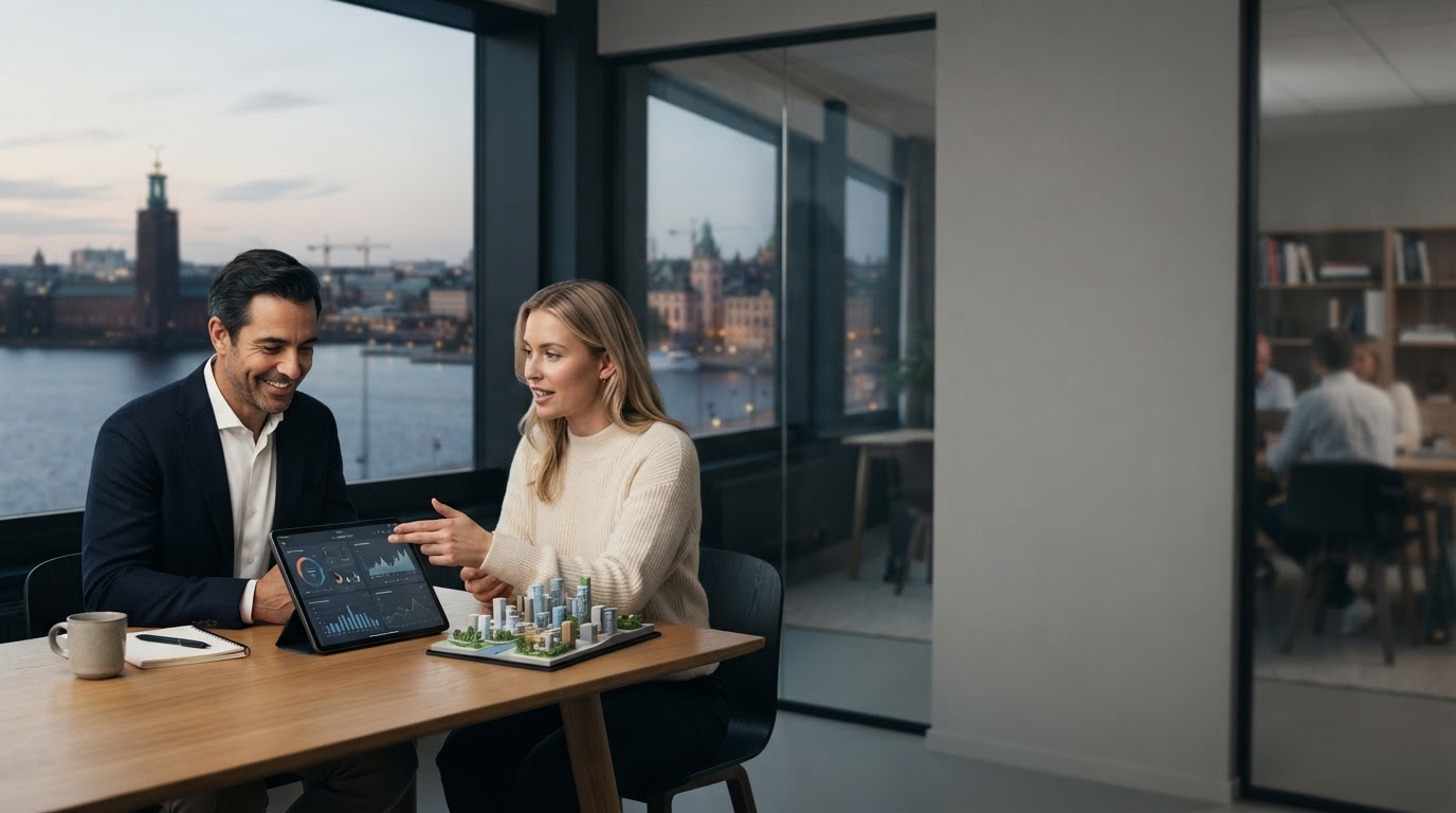 NordiQ AI – visuell representation av dataanalys och kapitalallokering